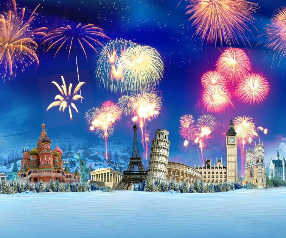 Fondo de pantalla World Fireworks 960x800