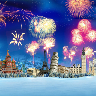 World Fireworks Background for 2048x2048