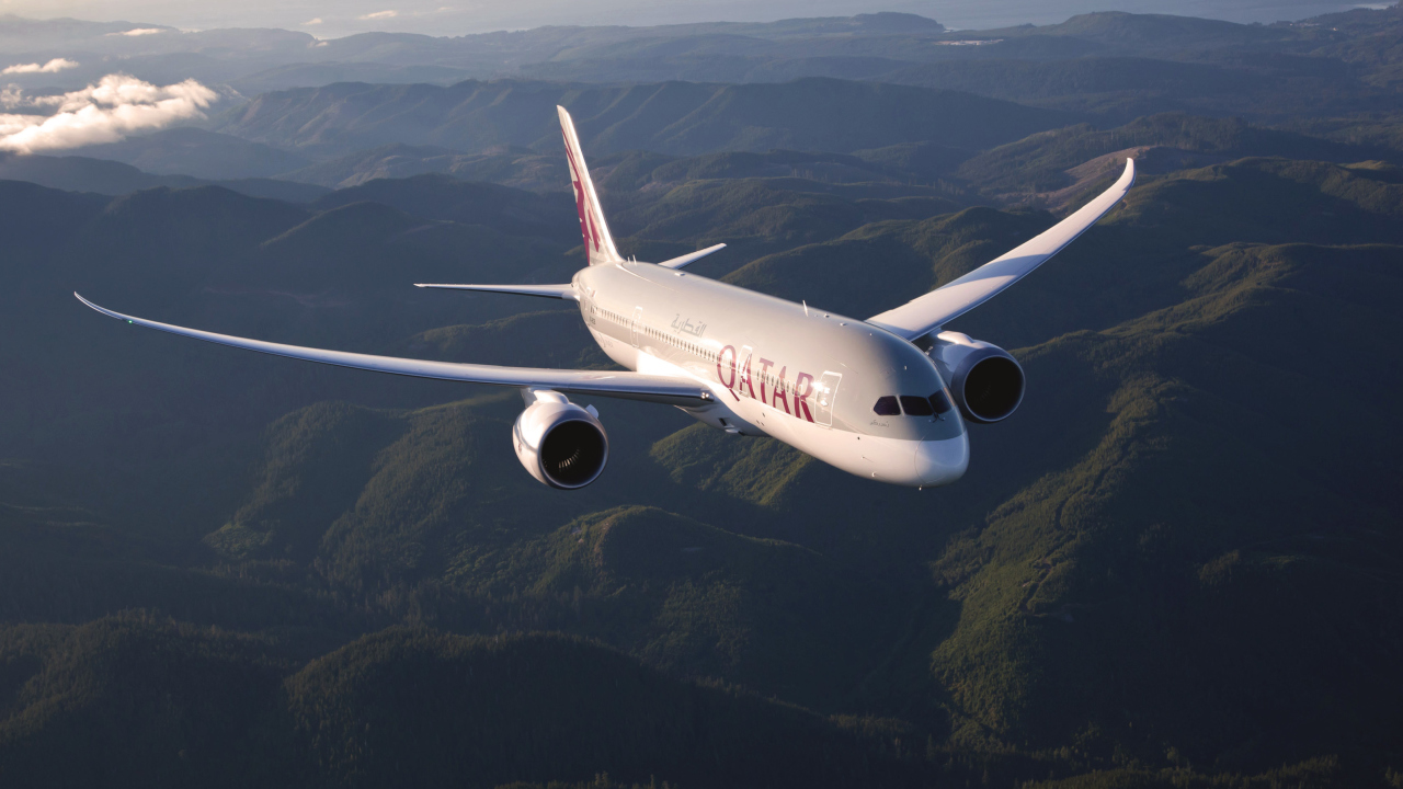 Das Qatar Airways - Boeing 787 Wallpaper 1280x720