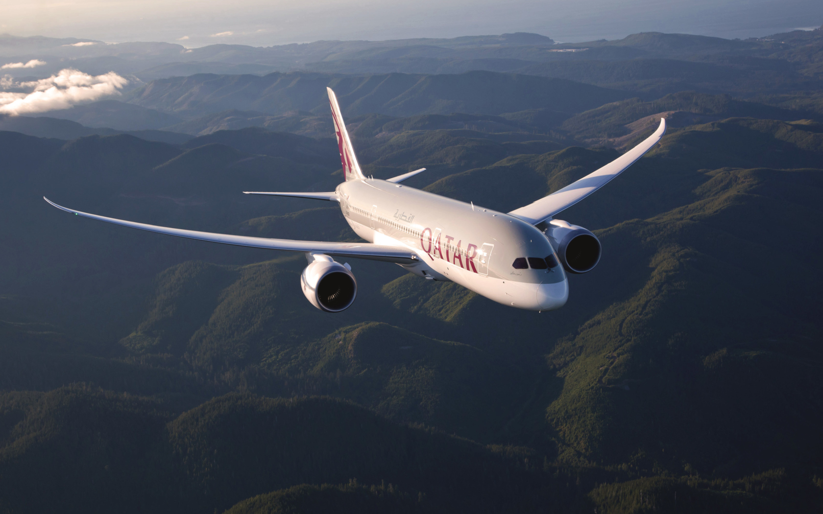 Das Qatar Airways - Boeing 787 Wallpaper 1680x1050