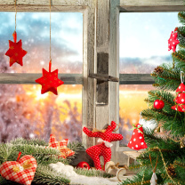 Fondo de pantalla Christmas Window Home Decor 208x208