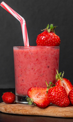 Screenshot №1 pro téma Strawberry smoothie 240x400
