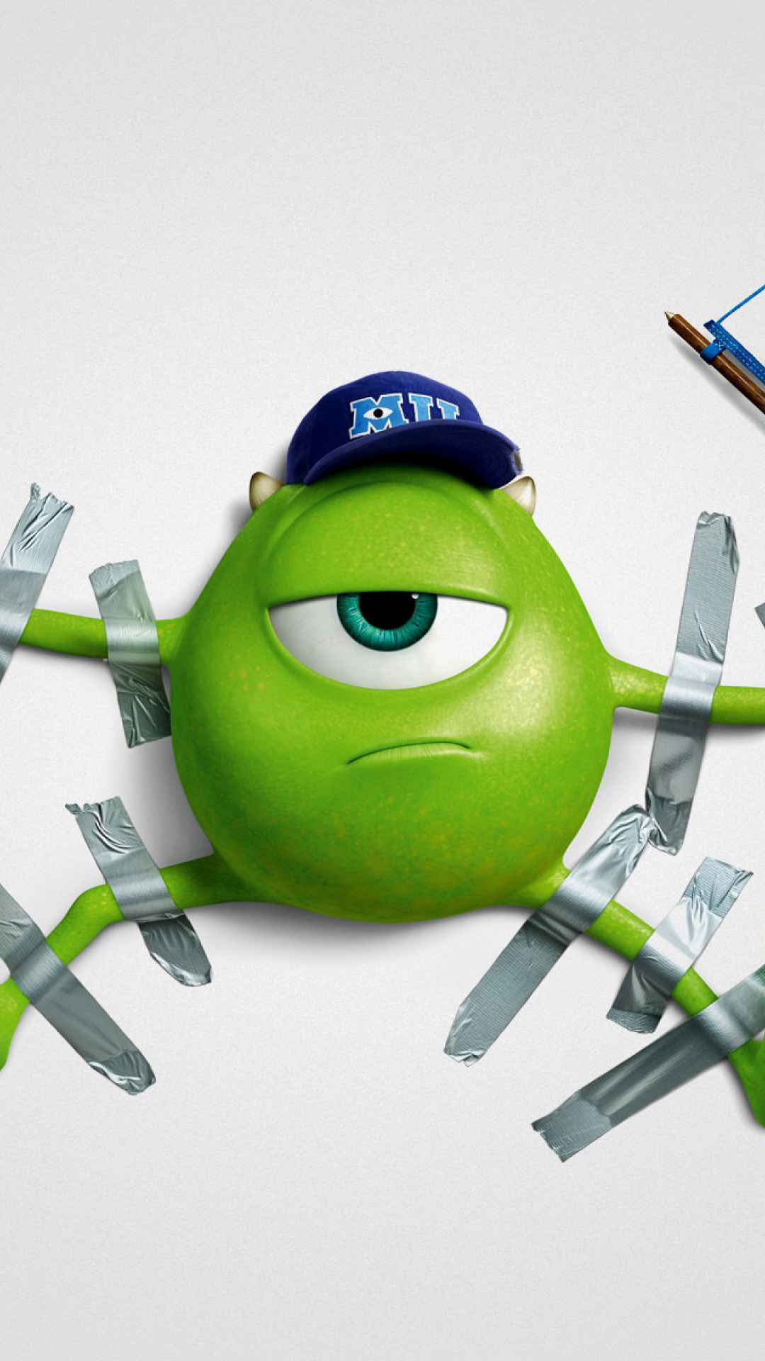 Das Monsters University, Mike Wazowski, Green Monster Wallpaper 1080x1920