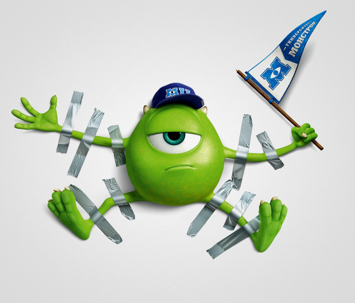 Sfondi Monsters University, Mike Wazowski, Green Monster 1200x1024