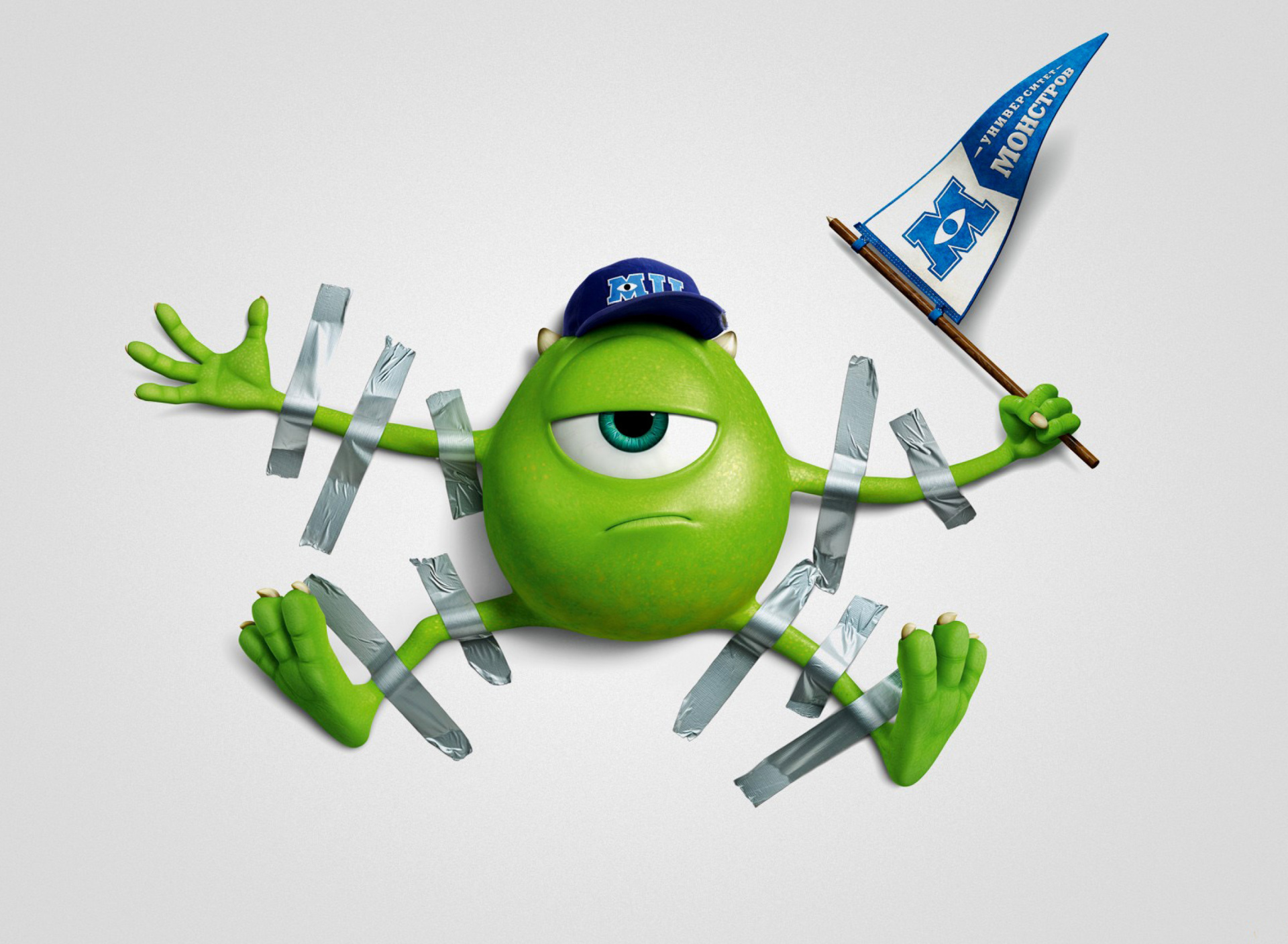 Das Monsters University, Mike Wazowski, Green Monster Wallpaper 1920x1408