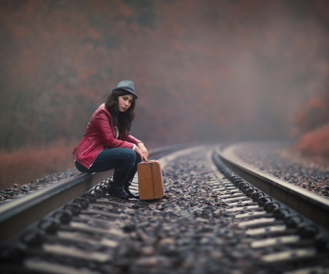 Waiting For Train wallpaper 480x400