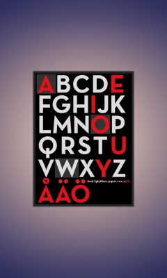 Alphabet wallpaper 240x400