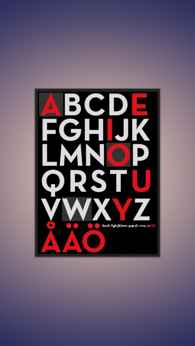 Alphabet wallpaper 640x1136