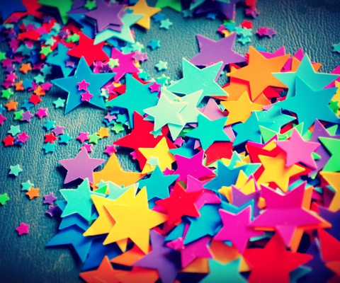 Colorful Stars wallpaper 480x400