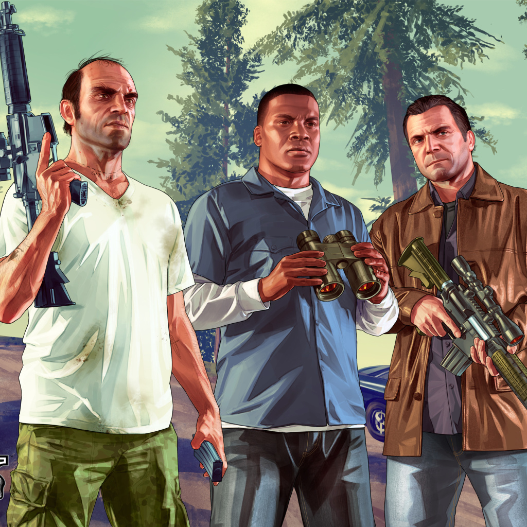 Das Grand Theft Auto V Gangsters Wallpaper 1024x1024