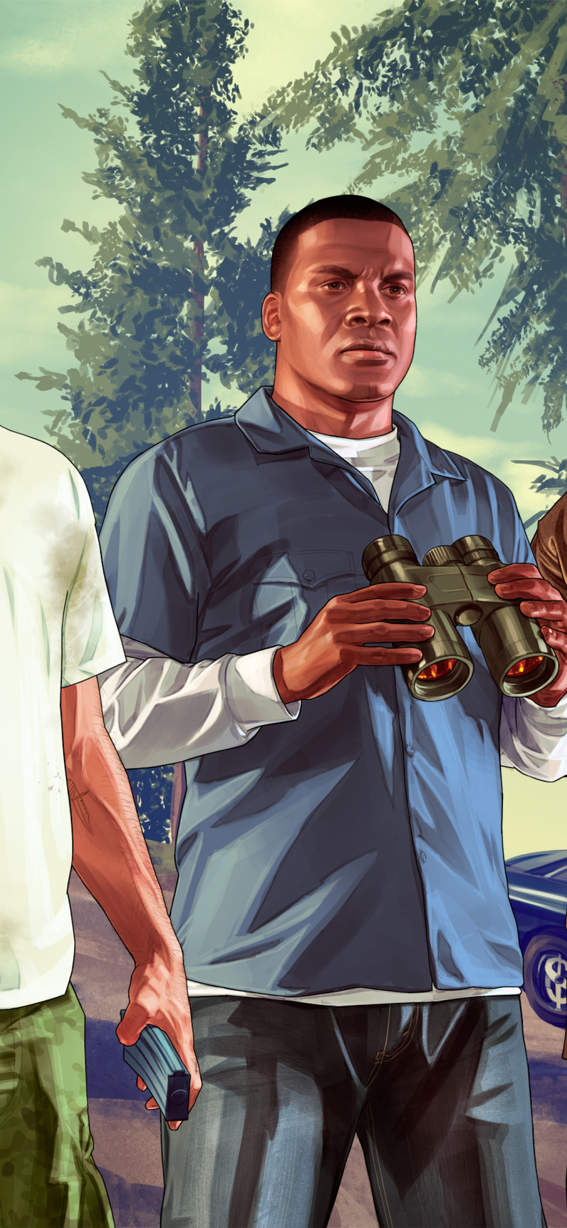 Das Grand Theft Auto V Gangsters Wallpaper 1170x2532