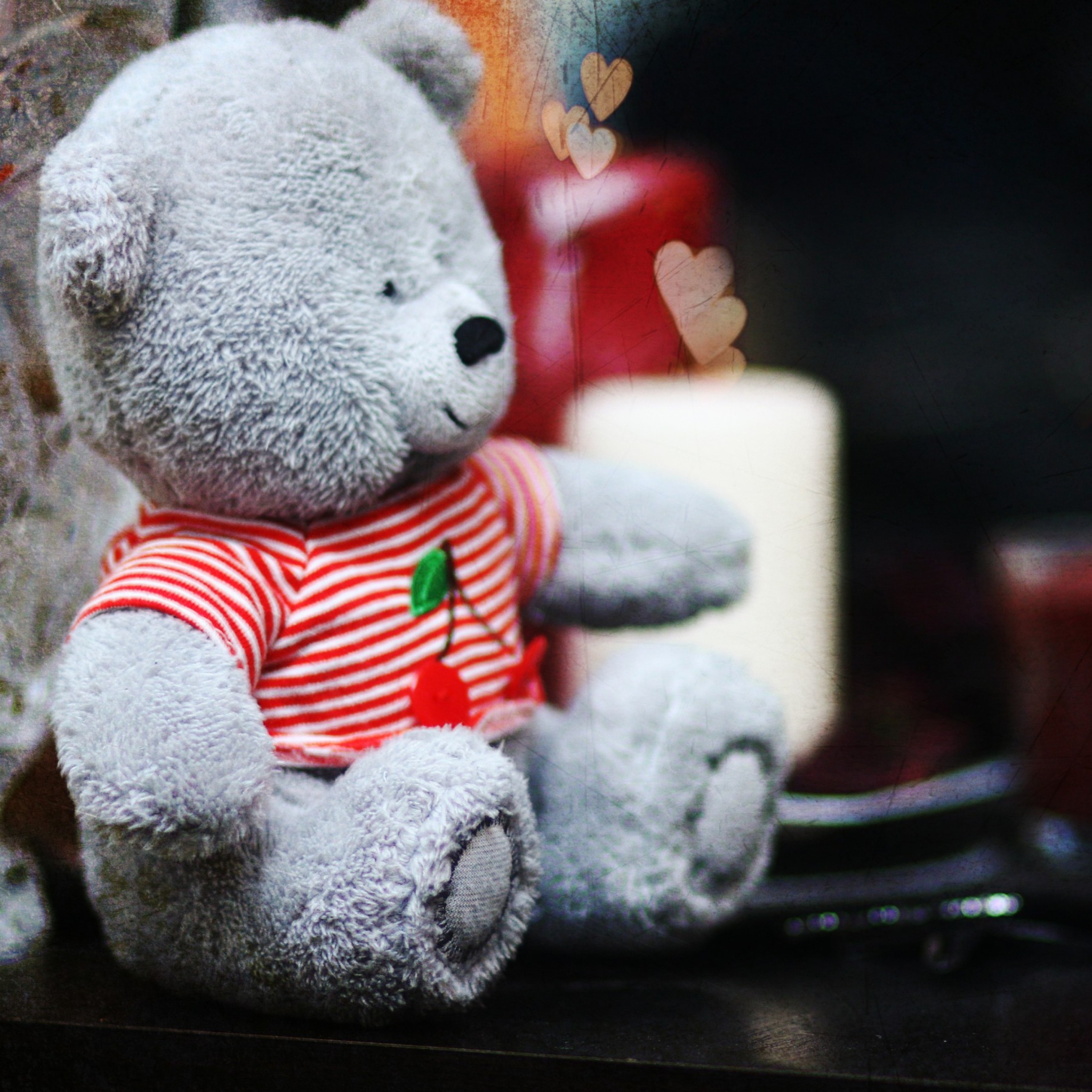 Fondo de pantalla Lovely Grey Teddy Bear 2048x2048