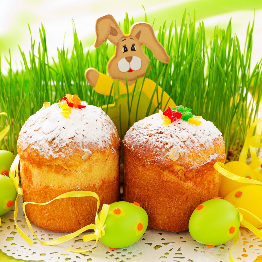 Fondo de pantalla Easter Wish and Eggs 1024x1024