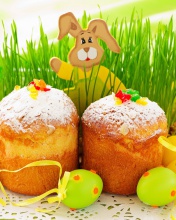 Das Easter Wish and Eggs Wallpaper 176x220