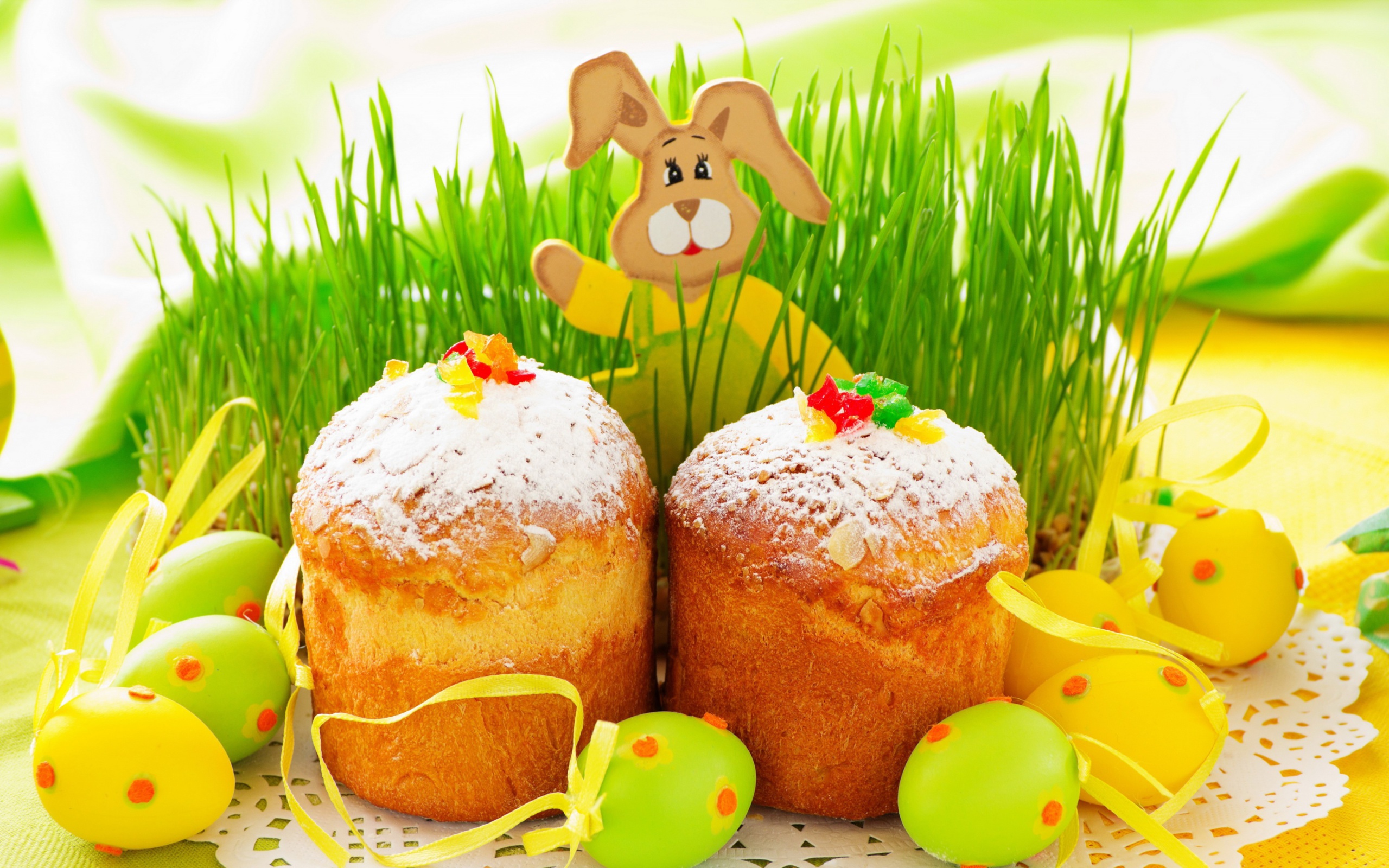Easter Wish and Eggs wallpaper 2560x1600