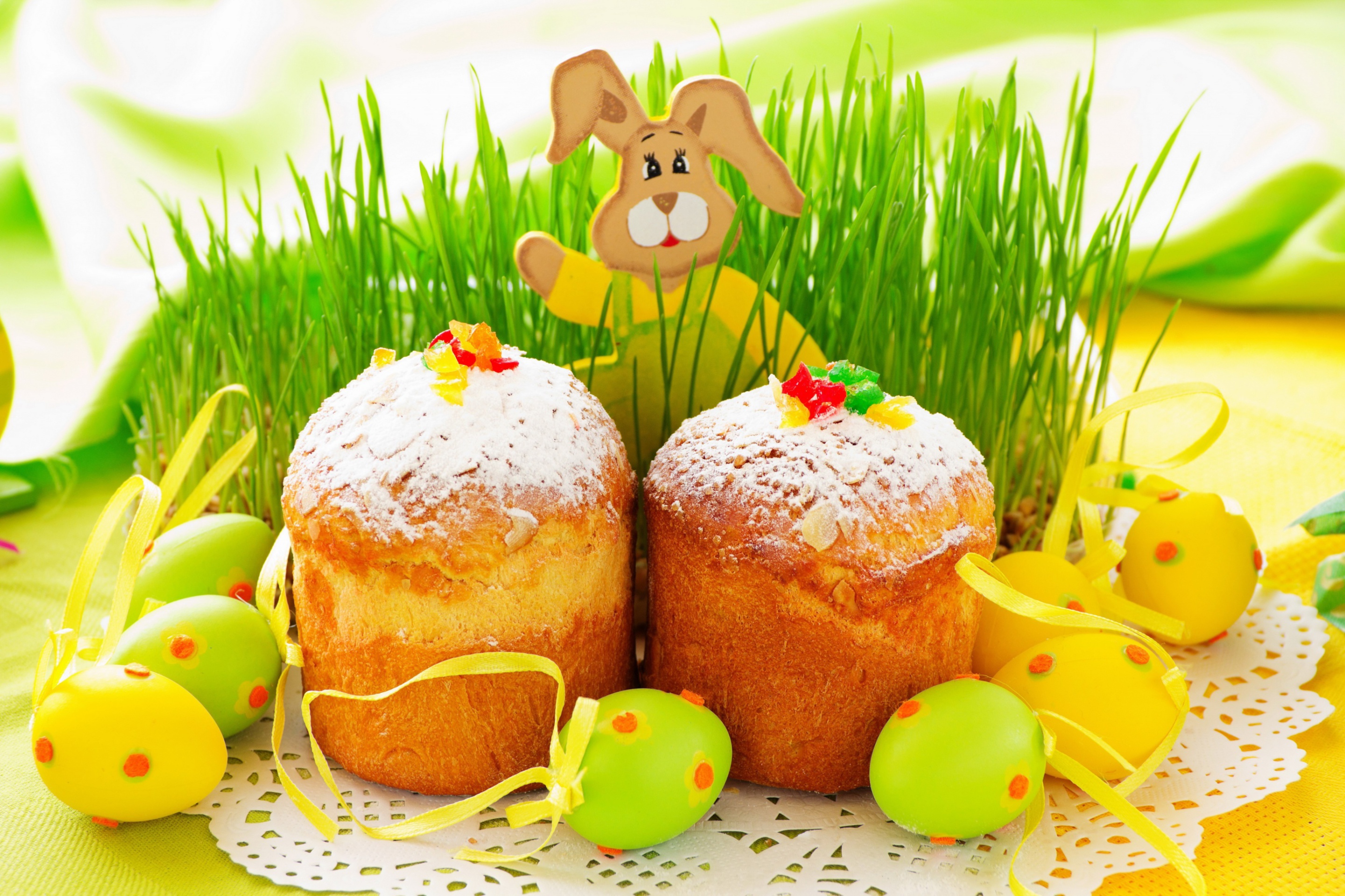 Das Easter Wish and Eggs Wallpaper 2880x1920