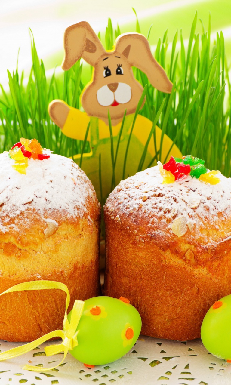 Das Easter Wish and Eggs Wallpaper 768x1280
