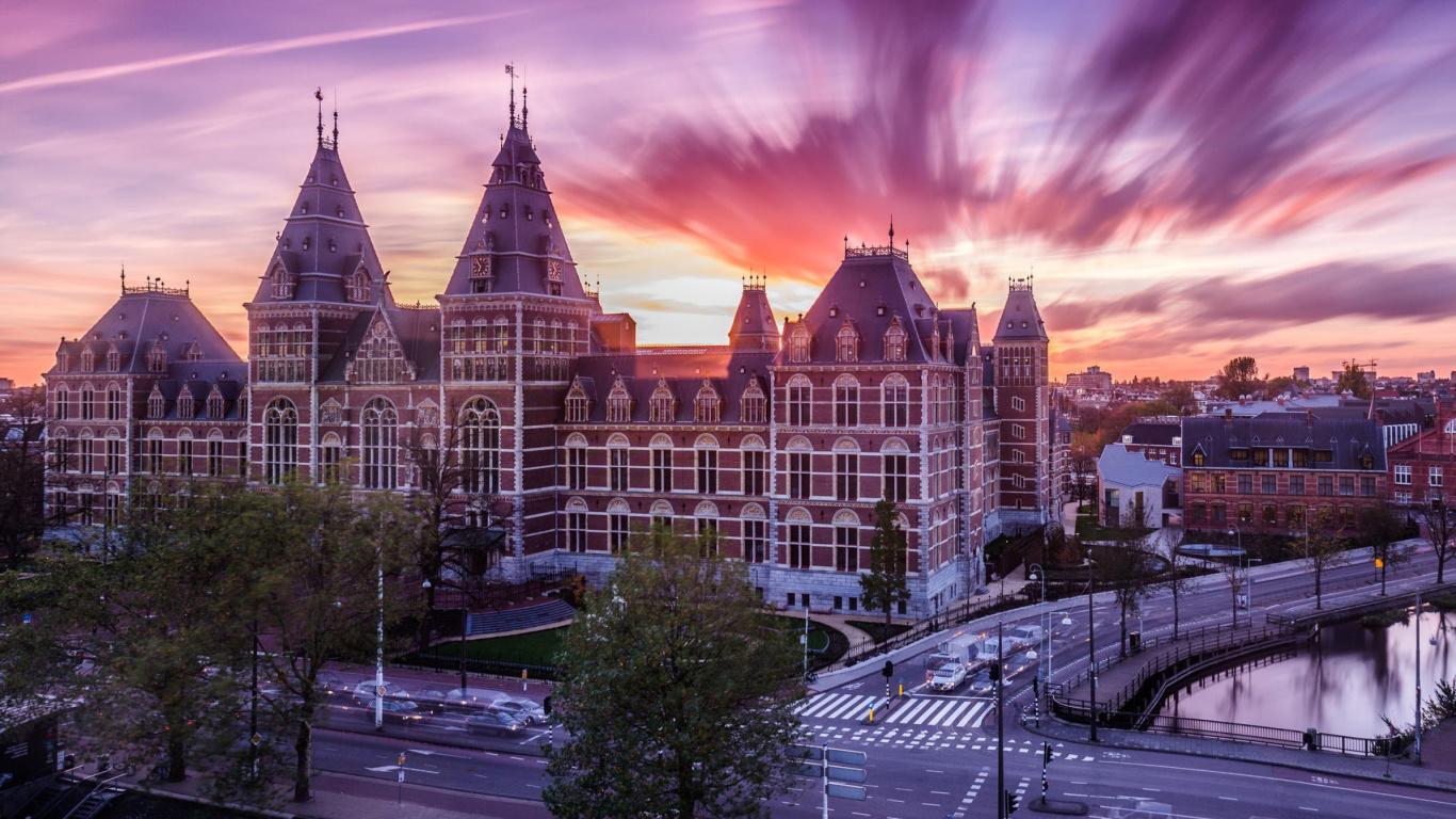 Amsterdam Central Station, Centraal Station wallpaper 1366x768