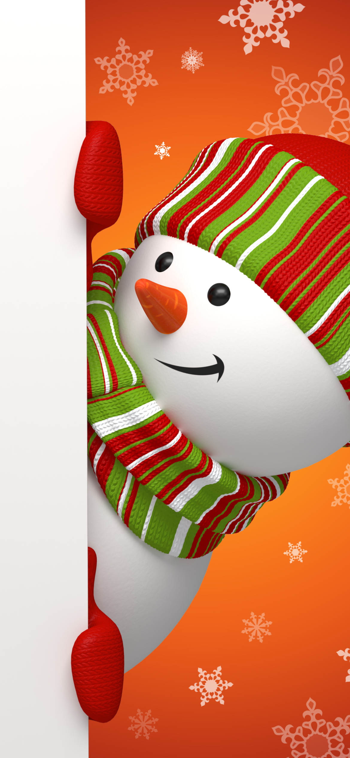 Das Snowman Waiting For New Year Wallpaper 1170x2532