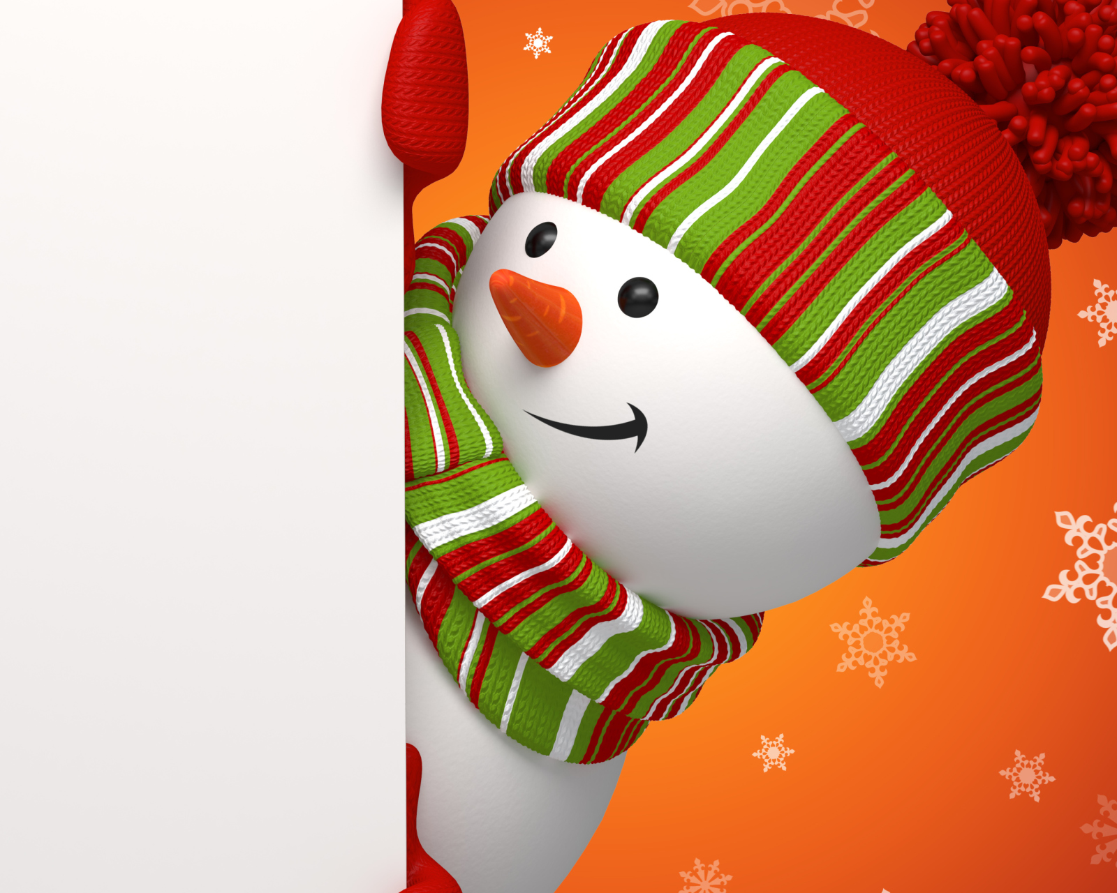 Fondo de pantalla Snowman Waiting For New Year 1600x1280