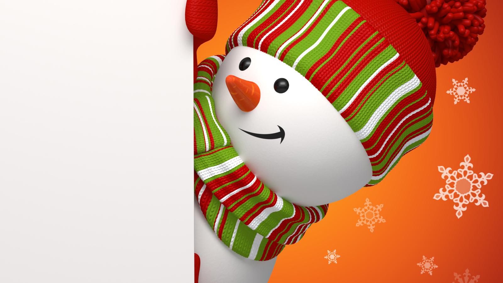 Das Snowman Waiting For New Year Wallpaper 1600x900