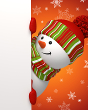 Fondo de pantalla Snowman Waiting For New Year 176x220