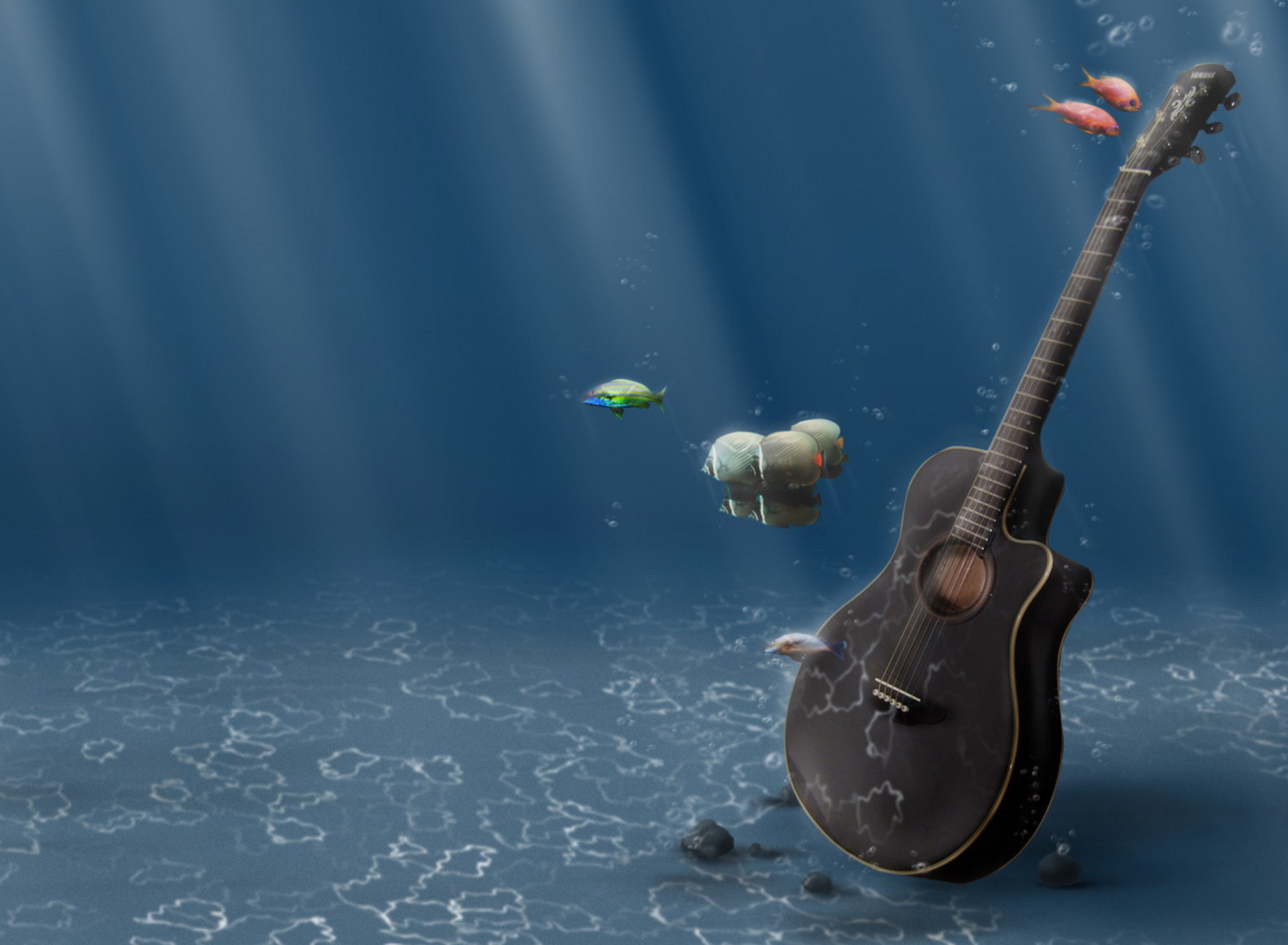 Обои Underwater Guitar 1920x1408