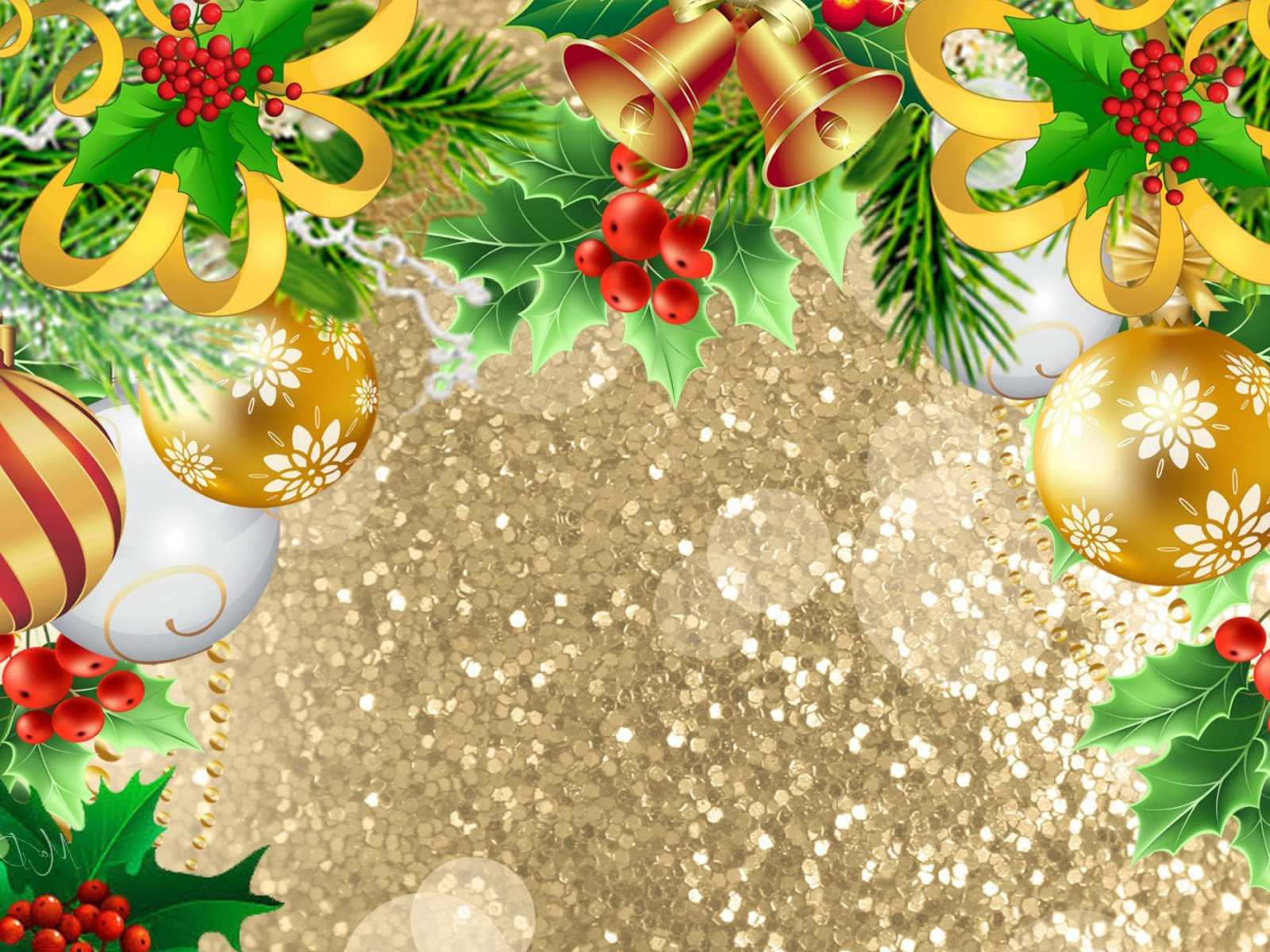 Fondo de pantalla Christmas card decor 1600x1200