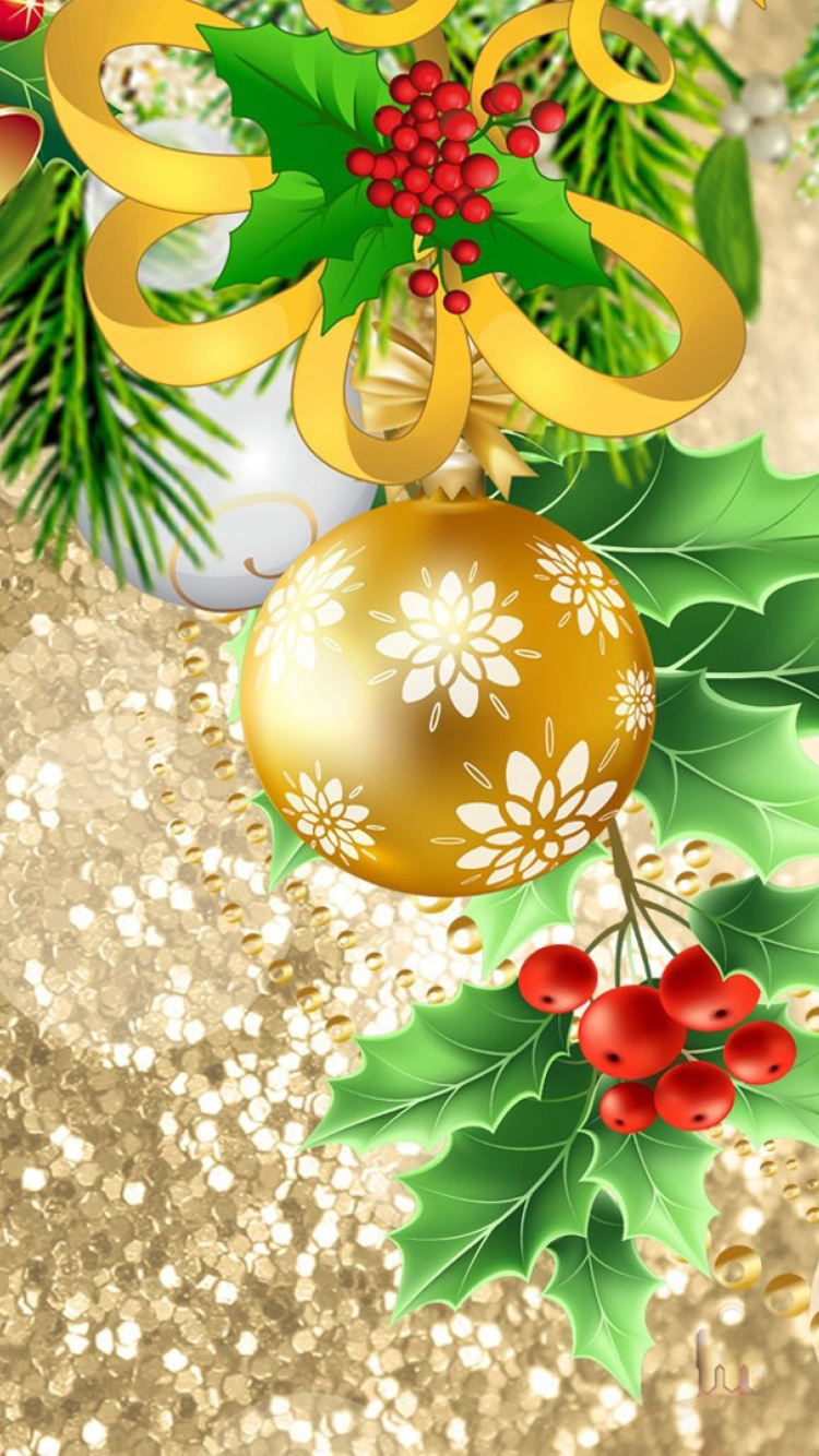 Das Christmas card decor Wallpaper 750x1334