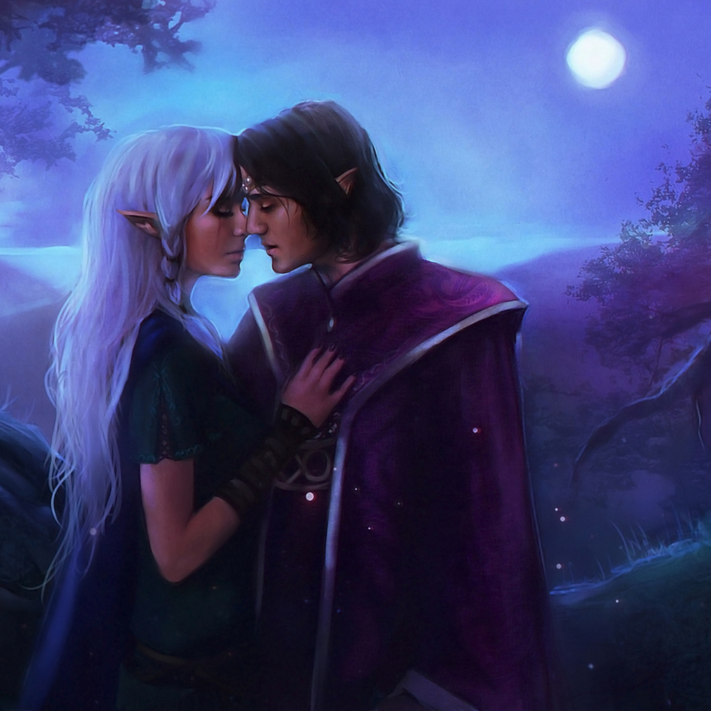 Das Love In Moonlight Fantasy Wallpaper 1024x1024