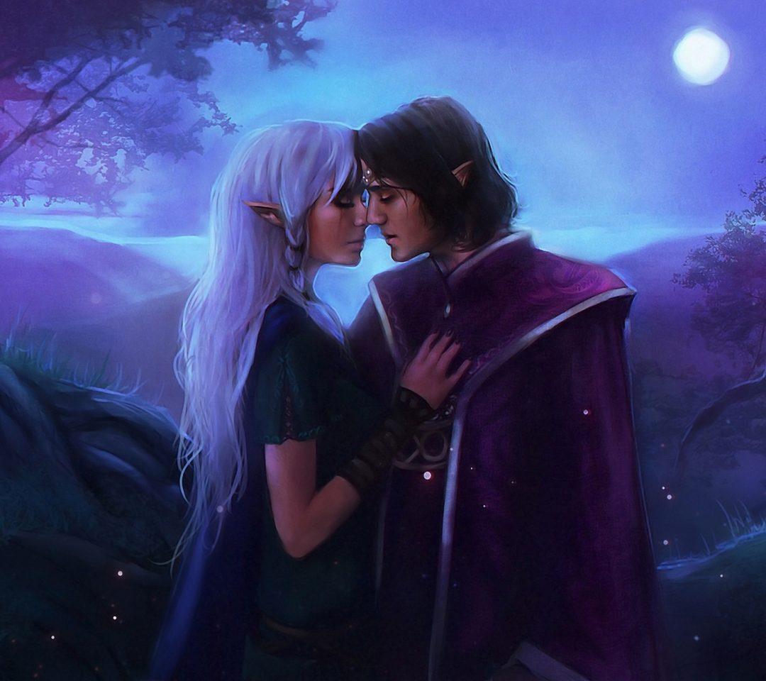 Обои Love In Moonlight Fantasy 1080x960