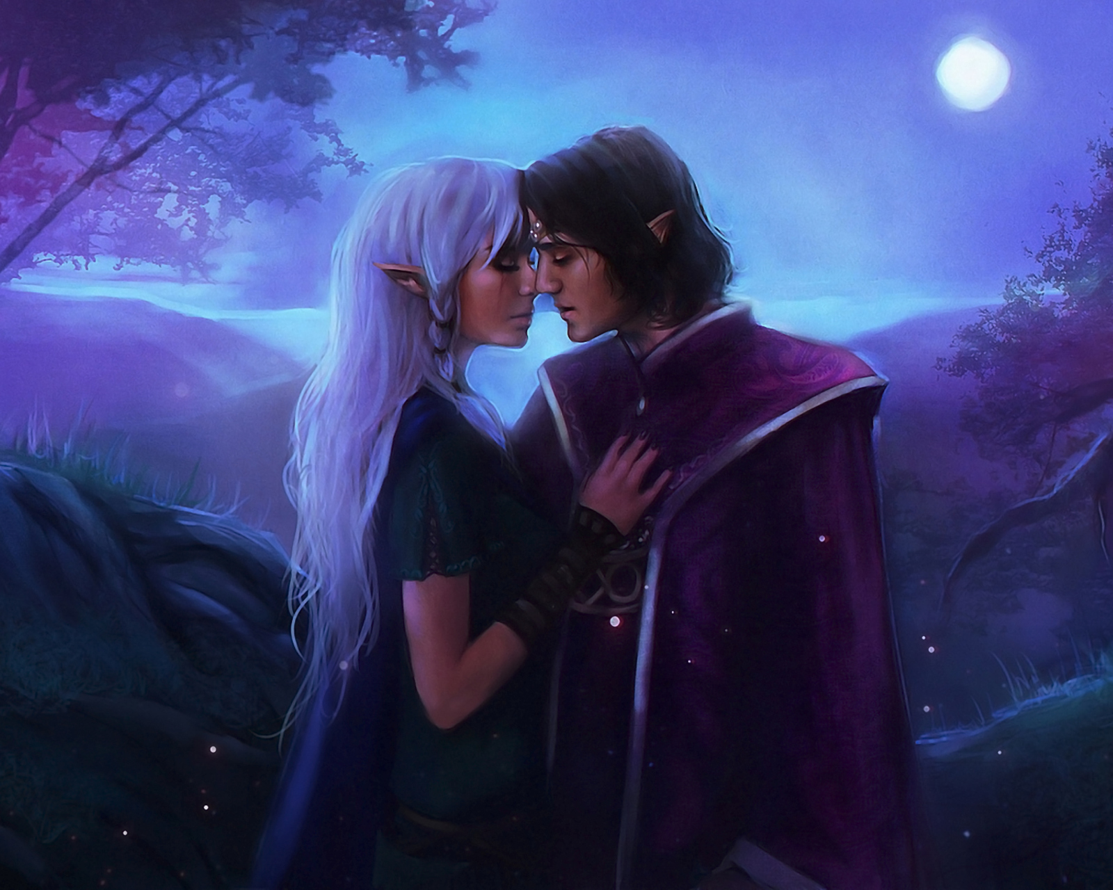 Love In Moonlight Fantasy wallpaper 1600x1280