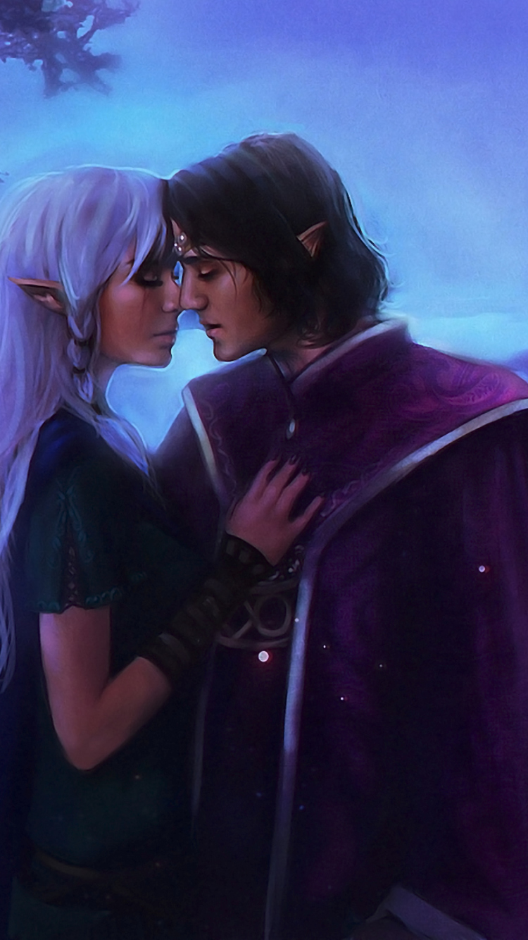 Love In Moonlight Fantasy wallpaper 750x1334