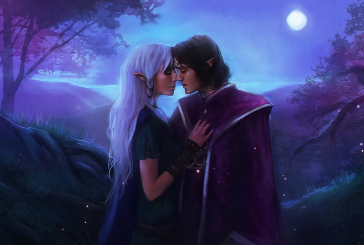 Das Love In Moonlight Fantasy Wallpaper