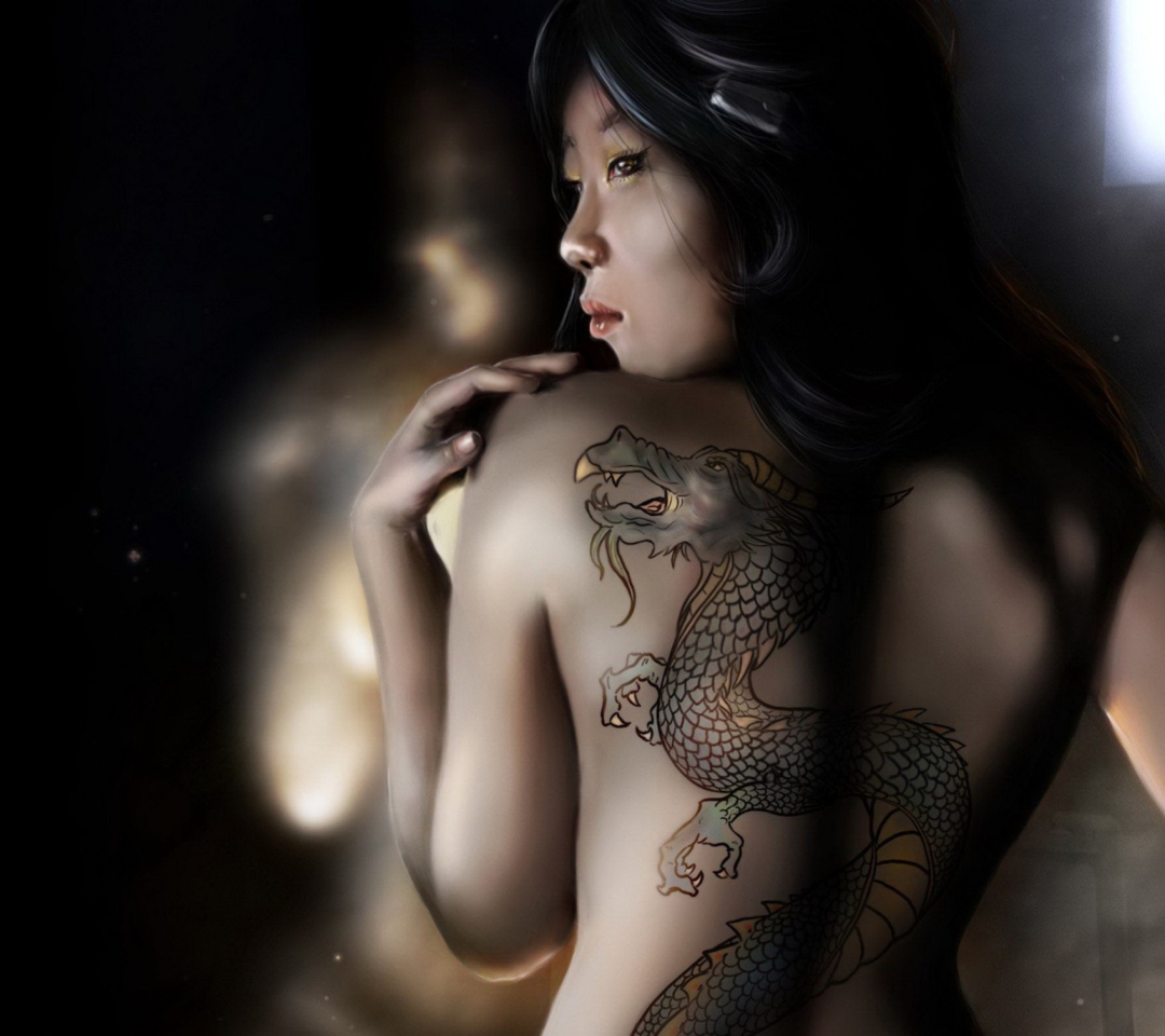 Das Girl With Dragon Tattoo Wallpaper 1080x960