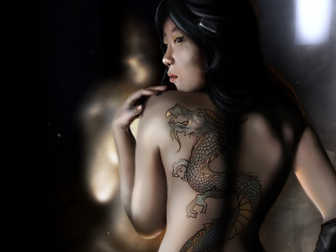 Sfondi Girl With Dragon Tattoo 1152x864