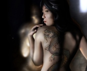 Das Girl With Dragon Tattoo Wallpaper 176x144