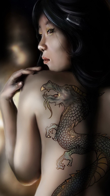 Das Girl With Dragon Tattoo Wallpaper 360x640