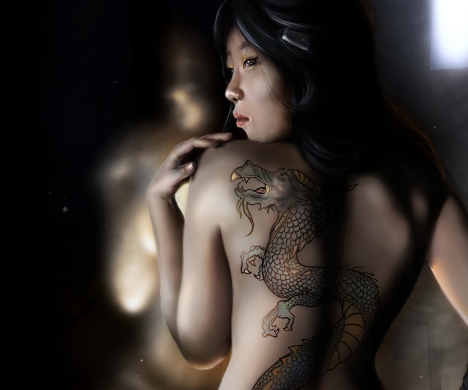 Das Girl With Dragon Tattoo Wallpaper 960x800