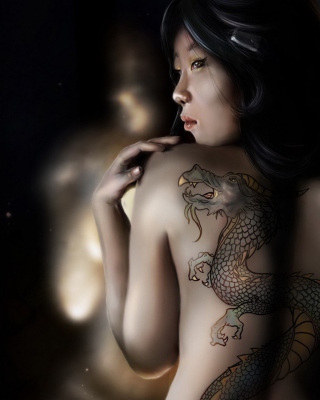 Kostenloses Girl With Dragon Tattoo Wallpaper für 240x320