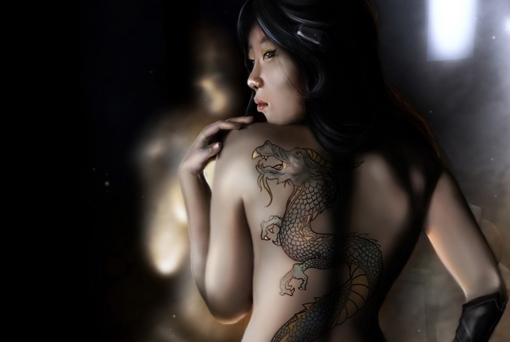 Обои Girl With Dragon Tattoo