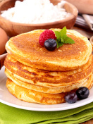 Pancakes with honey wallpaper 132x176