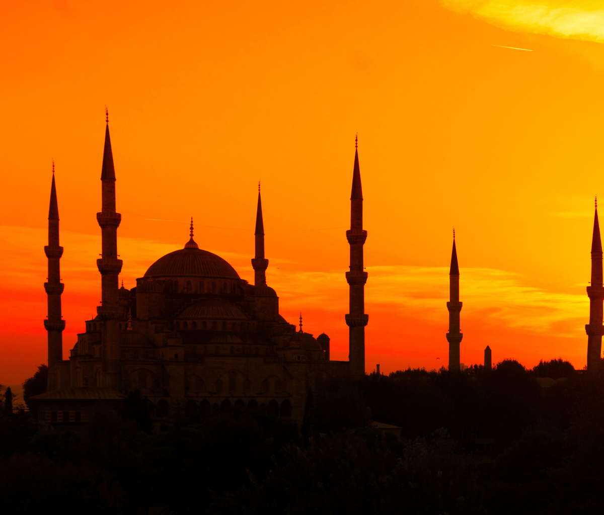 Sunset in Istanbul wallpaper 1200x1024