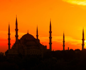Sunset in Istanbul wallpaper 176x144