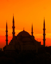 Обои Sunset in Istanbul 176x220
