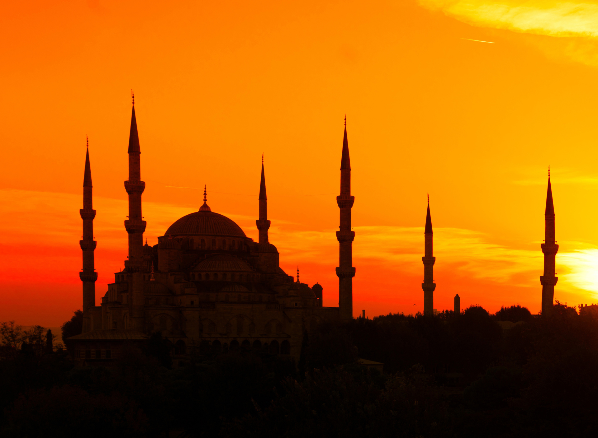 Обои Sunset in Istanbul 1920x1408