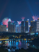 Sfondi Singapore Fireworks 132x176
