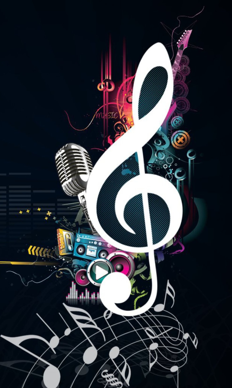 Das Just Music Wallpaper 768x1280