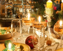Rich New Year table wallpaper 220x176