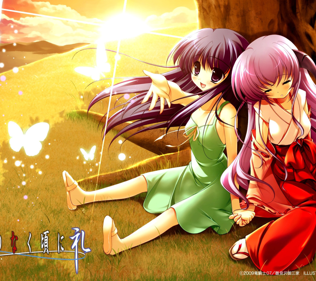 Fondo de pantalla Hanyu and Rika in Higurashi 1080x960